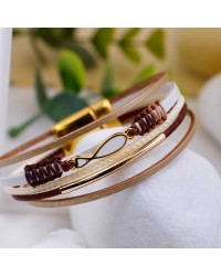 Enamelled Fish Leather Bracelet Handmade leather bracelet with gold-plated metal parts and enamelled little fish