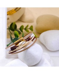 Enamelled Fish Leather Bracelet Handmade leather bracelet with gold-plated metal parts and enamelled little fish
