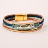 Δερμάτινο Βραχιόλι Enamelled Fish Χειροποίητο δερμάτινο βραχιόλι με επίχρυσα στοιχεία και ψαράκι από σμάλτο