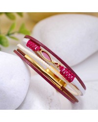 Δερμάτινο Βραχιόλι Enamelled Fish Χειροποίητο δερμάτινο βραχιόλι με επίχρυσα στοιχεία και ψαράκι από σμάλτο