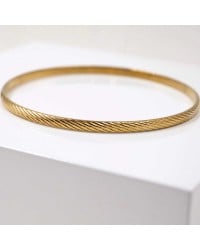 Gold-plated bangle bracelet made of stainless steel Bangle bracelet made of stainless steel with 24K gold-plating
