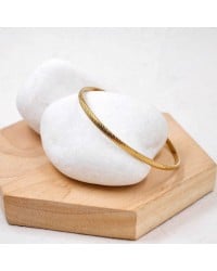 Gold-plated bangle bracelet made of stainless steel Bangle bracelet made of stainless steel with 24K gold-plating