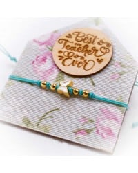 Gift for the Teacher - Butterfly Bracelet Handmade butterfly bracelet for the teacher on a cute wooden patterned house