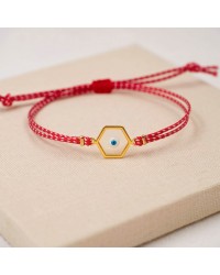 Martaki Bracelet for Women with Evil Eye Martaki bracelet with metallic gold-plated Evil Eye