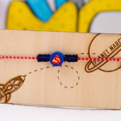 Χειροποίητο μαρτάκι για αγόρι με σήμα Superman