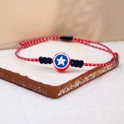 Χειροποίητο μαρτάκι για αγόρι με σήμα Captain America
