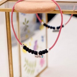 Χειροποίητο μαρτάκι Unisex με επάργυρα στοιχεία και χάντρες