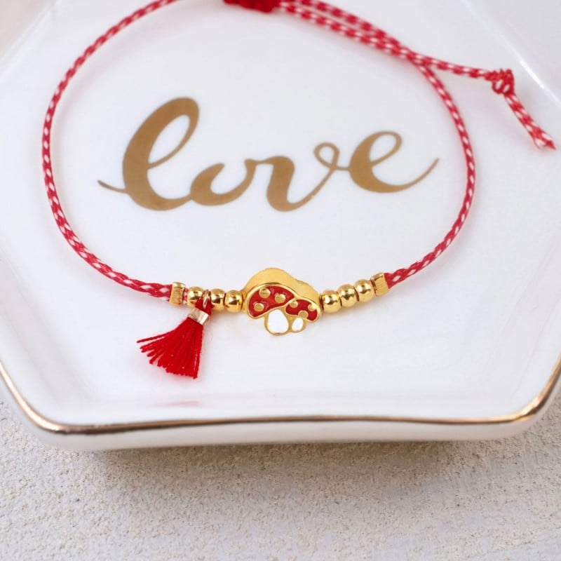 Γυναικείο Μαρτάκι με Μανιτάρι από σμάλτο Χειροποίητο γυναικείο μαρτάκι με Μανιτάρι από σμάλτο