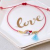 Rainbow Martaki Bracelet for Women Martaki bracelet with enamelled rainbow - heart
