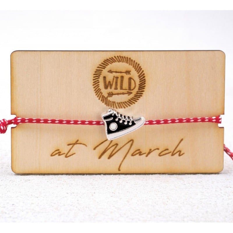 Χειροποίητο μαρτάκι Unisex με επάργυρα στοιχεία και σμάλτο