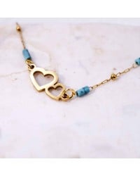 Chain Bracelet made of stainless steel Gold-plated chain bracelet with stainless steel hearts