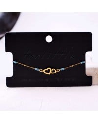 Chain Bracelet made of stainless steel Gold-plated chain bracelet with stainless steel hearts