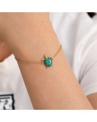 Chain bracelet with Sea Turtle Chain bracelet made of stainless steel with Sea Turtle