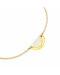 Chain bracelet with metal lemon slice made of enamel Chain bracelet made of stainless steel with enamelled lemon slice
