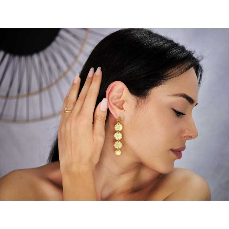 Σκουλαρίκια σε επίχρυση επιμετάλλωση