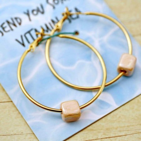 Candy Hoops with ceramic beads