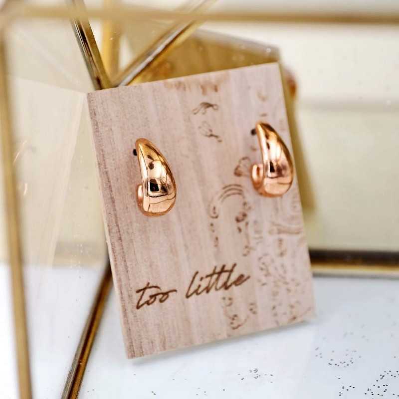 Handmade hoop earrings rose gold-plated 