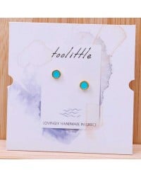 Stud earrings with enamel Stud earrings with enamel in gold-plating