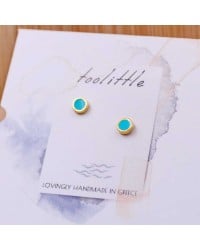 Stud earrings with enamel Stud earrings with enamel in gold-plating