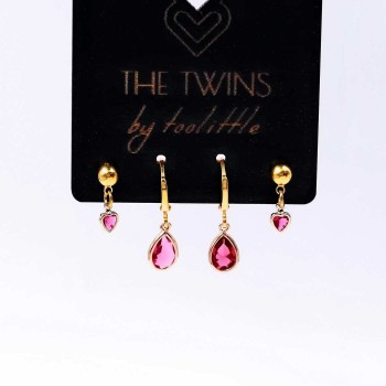 Earrings with crystals The Twins