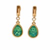 Mid-sized earrings with Austrian crystals in 24Κ gold-plating