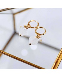 Handmade inox earrings with semiprecious stones Handmade inox earrings with semiprecious stones