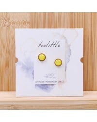 Stud earrings of stainless steel in gold-plating with acrylic stone Stud earrings of stainless steel in gold-plating with acrylic stone