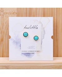 Stud earrings of stainless steel in gold-plating with acrylic stone Stud earrings of stainless steel in gold-plating with acrylic stone