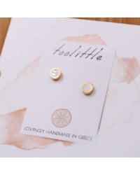 Stud earrings with enamel Stud earrings with enamel in gold-plating