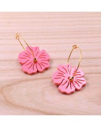 Handmade stainless steel earrings with 24K gold-plating and plexiglas parts Handmade stainless steel earrings with 24K gold-plating and plexiglas parts