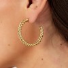 Handmade hoop earrings made of stainless steel 
