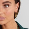 Handmade earrings of stainless steel with 24K gold-plating