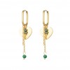 Handmade earrings of stainless steel with 24K gold-plating