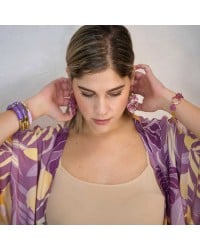 Χειροποίητα σκουλαρίκια πλέξιγκλας Χειροποίητα σκουλαρίκια με φύλλο πλέξιγκλας και μεταλλικά στοιχεία σε επίχρυση επιμετάλλωση