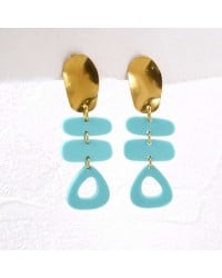 Handmade earrings plexiglass Handmade earrings with plexiglass parts with 24K gold-plating