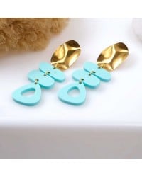Handmade earrings plexiglass Handmade earrings with plexiglass parts with 24K gold-plating