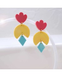 Handmade earrings plexiglass Handmade earrings plexiglass with 24K gold-plating