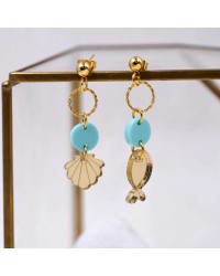 Handmade earrings plexiglass Handmade earrings plexiglass with 24K gold-plating