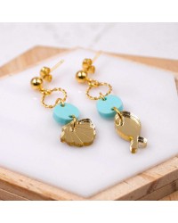 Handmade earrings plexiglass Handmade earrings plexiglass with 24K gold-plating