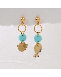 Handmade earrings plexiglass Handmade earrings plexiglass with 24K gold-plating