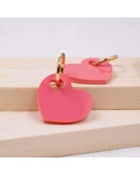 Handmade earrings plexiglass Handmade earrings with plexiglass heart and 24K gold-plating