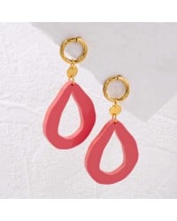 Handmade earrings plexiglass Handmade earrings made of stainless steel with plexiglass drops and 24K gold-plating