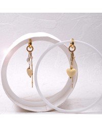 Handmade stainless steel dangle earrings Handmade stainless steel dangle earrings with 24K gold-plating