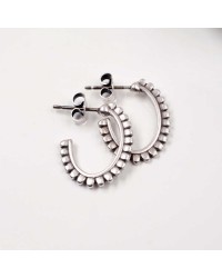 Handmade hoop earrings with 925° silver-plating Handmade hoop earrings with 925° silver-plating