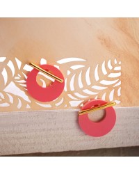 Plexiglass Double-side Earrings Handmade double side earrings in 24K gold-plating made of plexiglass