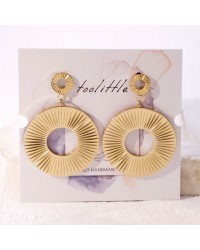 Stainless Steel Gold-plated Earrings Handmade Stainless Steel Gold-plated Earrings