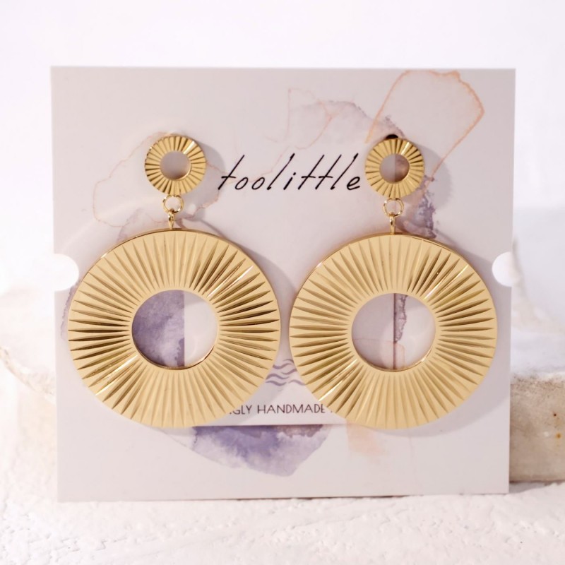 Stainless Steel Gold-plated Earrings Handmade Stainless Steel Gold-plated Earrings