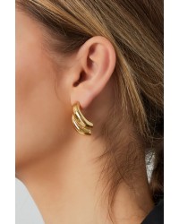 Stainless Steel Gold-plated Earrings Handmade Stainless Steel Gold-plated Earrings