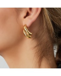 Stainless Steel Gold-plated Earrings Handmade Stainless Steel Gold-plated Earrings