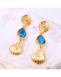 Χειροποίητα σκουλαρίκια με κρύσταλλα Swarovski Χειροποίητα επίχρυσα σκουλαρίκια με κρύσταλλα Swarovski